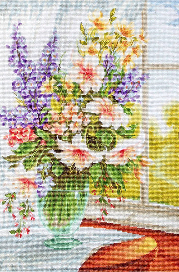 Luca-s Counted Cross Stitch Kit  - Flowers By The Window  BU4015 picture