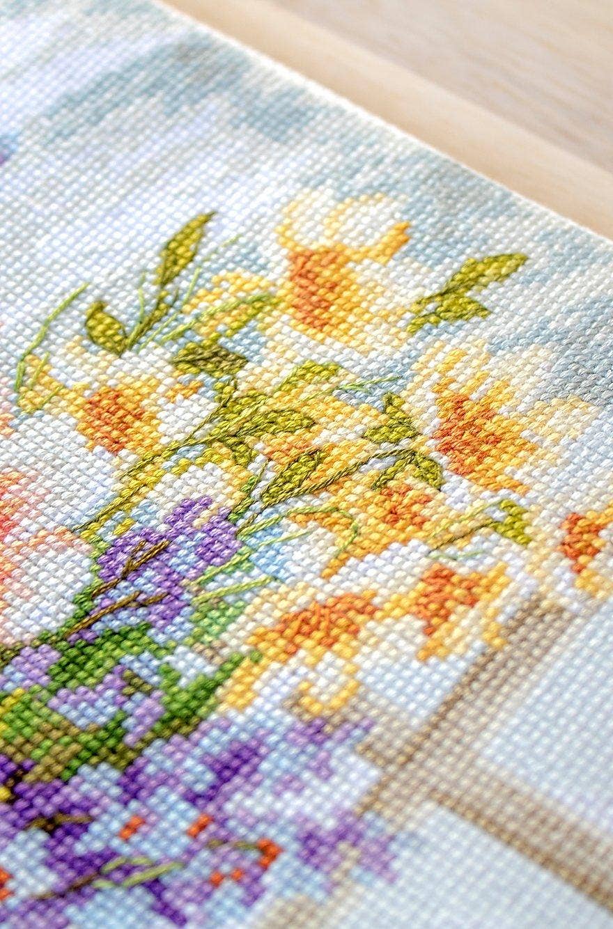 Cross Stitch Kit Luca-S - Flowers by the window, BU4015