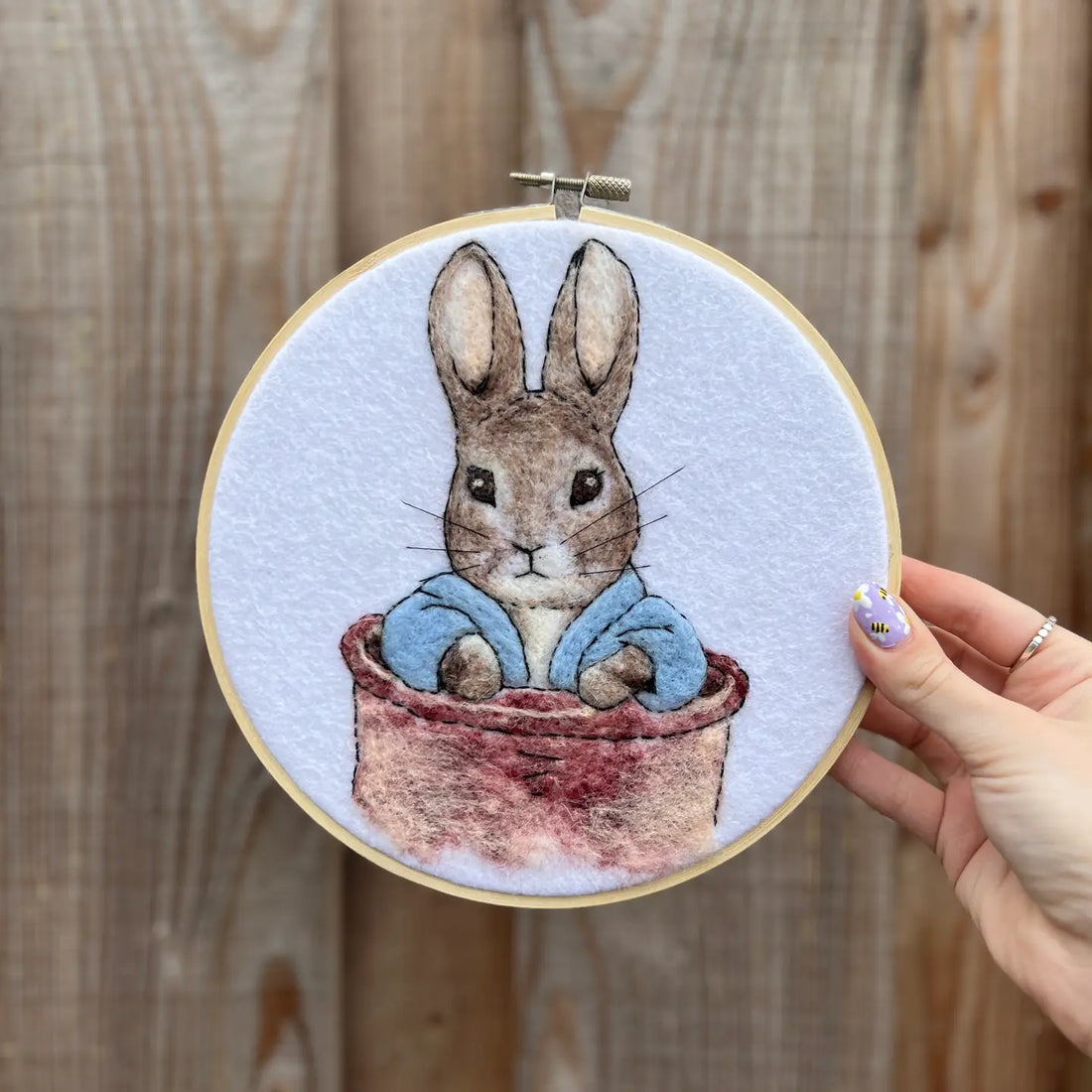 Beatrix Potter - Peter Rabbit and His Garden Hideaway Needle Felting Hoop Kit box