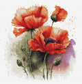 counted Cross Stitch Kit Luca-S  The Poppy Flowers B7024 pattern