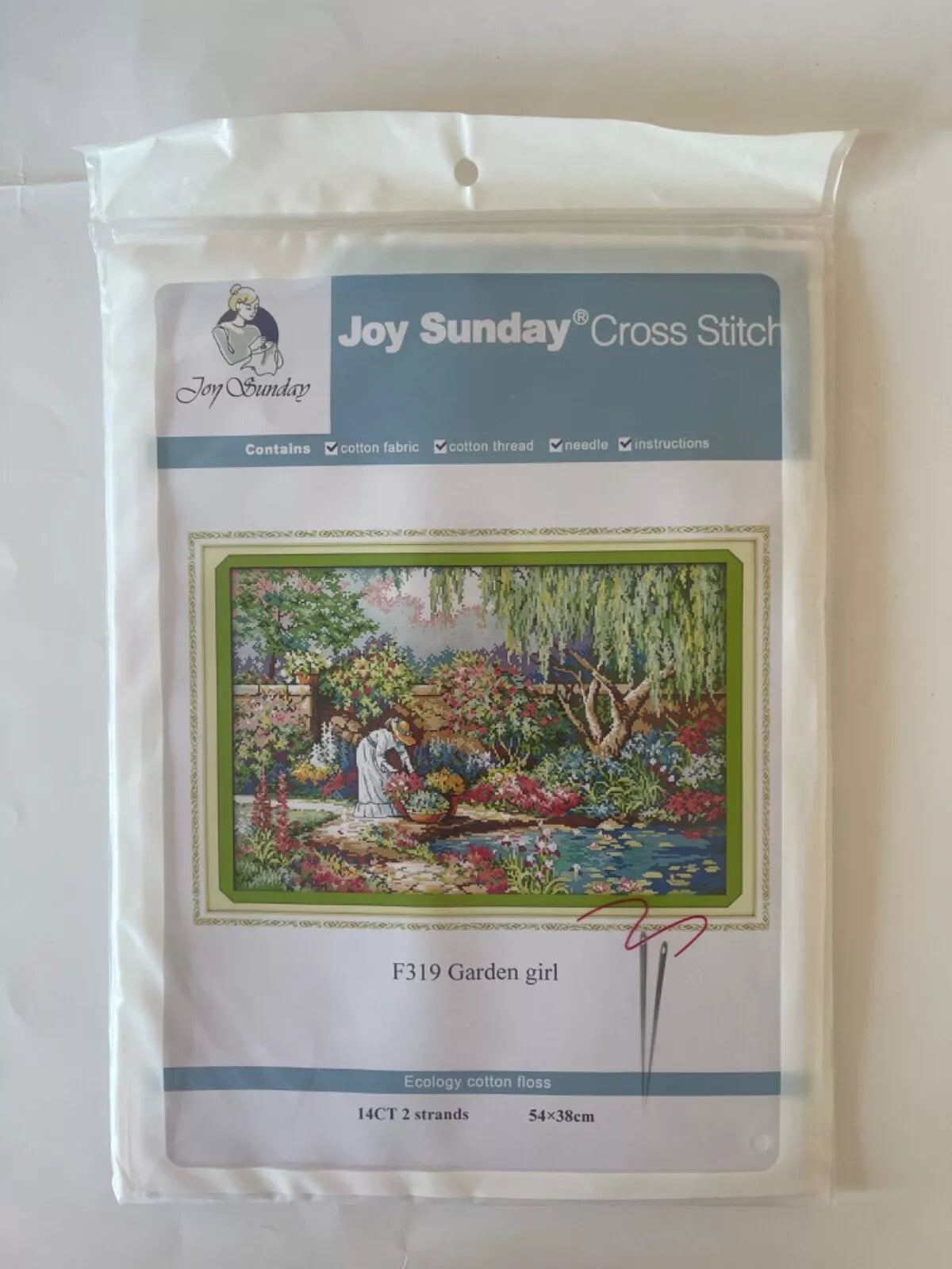 Joy Sunday Cross Stitch Kit - Garden Girl