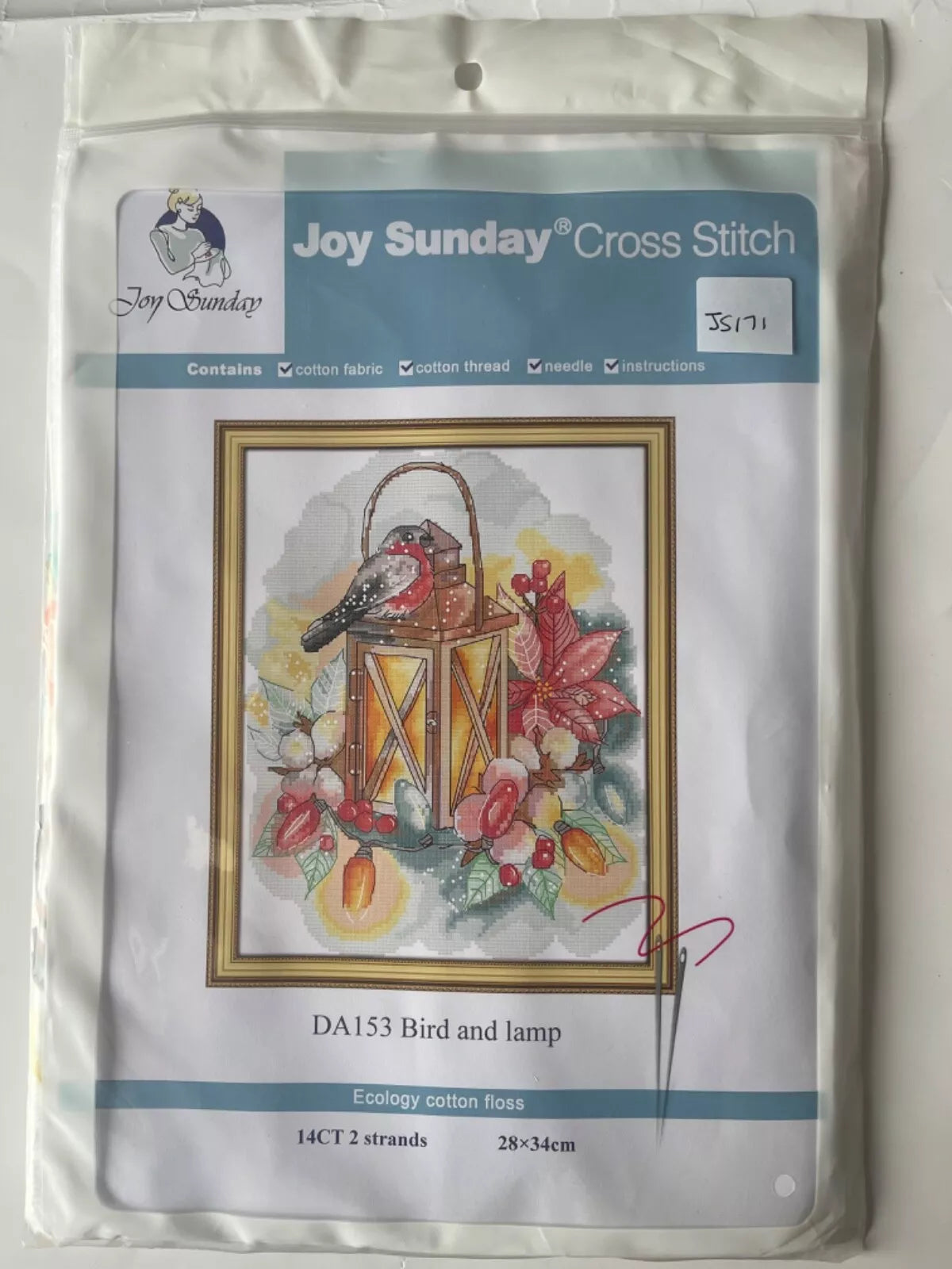 Joy Sunday Cross Stitch Kit - Bird And Lamp